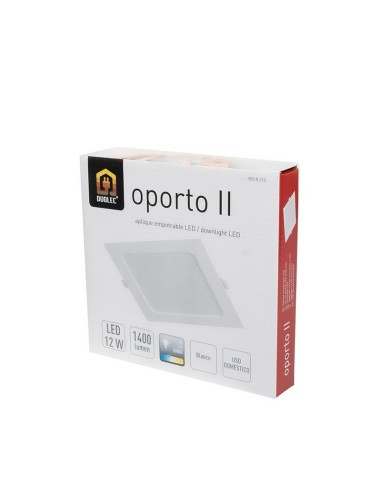 APLIQUE CUADR.EMPOT. 6500K LED 12W BLANC