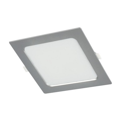 APLIQUE CUADR.EMPOT. 6500K LED 12W PLATA