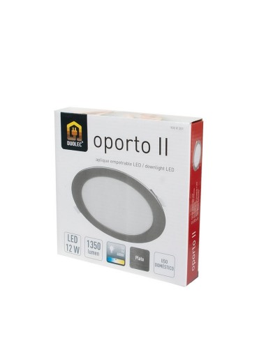 APLIQUE REDON.EMPOT. 4000K LED 12W PLATA