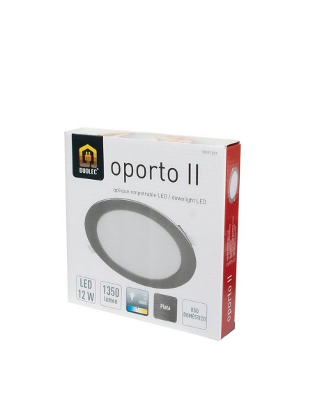 APLIQUE REDON.EMPOT. 4000K LED 12W PLATA