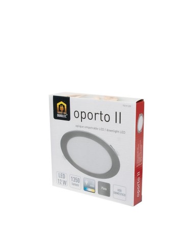 APLIQUE REDOND.EMPOT. 6500K LED 12W PLAT