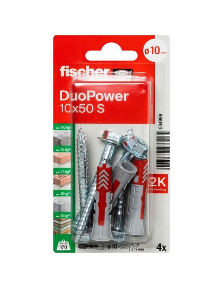 BLISTER DUOPOWER 10X50 S BL 4 UD.FISCHER