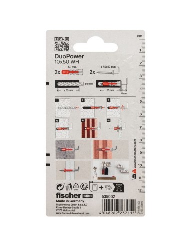 BLISTER DUOPOWER 10X50 WH BL 2UD.FISCHER