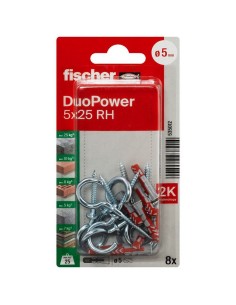 BLISTER DUOPOWER 5X25 RH BL 8 UD.FISCHER