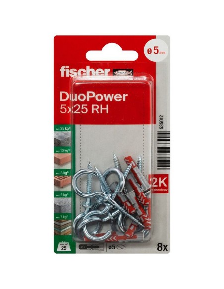 BLISTER DUOPOWER 5X25 RH BL 8 UD.FISCHER