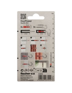 BLISTER DUOPOWER 5X25 RH BL 8 UD.FISCHER 2