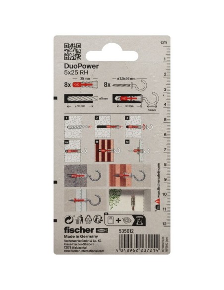 BLISTER DUOPOWER 5X25 RH BL 8 UD.FISCHER