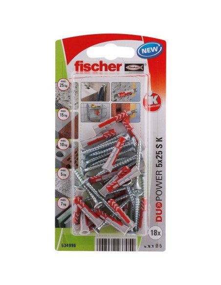 BLISTER DUOPOWER 5X25 S BL 18 UD.FISCHER