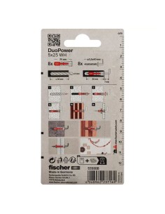 BLISTER DUOPOWER 5X25 WH BL 8 UD.FISCHER 2