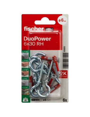 BLISTER DUOPOWER 6X30 RH BL 4 UD.FISCHER