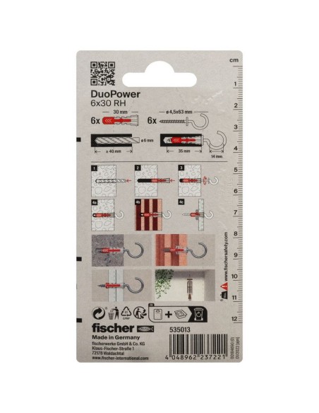 BLISTER DUOPOWER 6X30 RH BL 4 UD.FISCHER