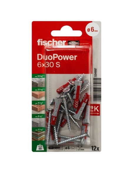 BLISTER DUOPOWER 6X30 S BL 12 UD.FISCHER
