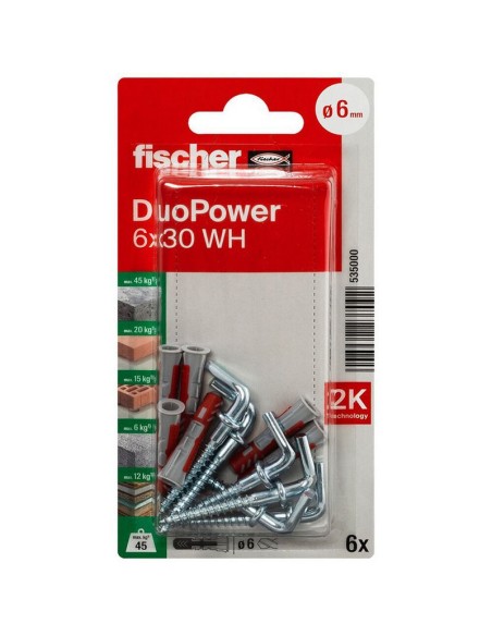 BLISTER DUOPOWER 6X30 WH BL 6 UD.FISCHER