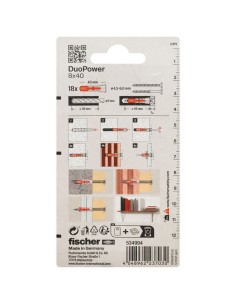 BLISTER DUOPOWER 8X40 BL 18 UD.FISCHER 2