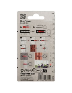 BLISTER DUOPOWER 8X40 OH BL 2 UD.FISCHER 2