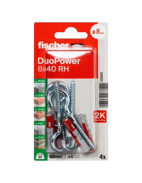 BLISTER DUOPOWER 8X40 RH BL 4UD.FISCHER