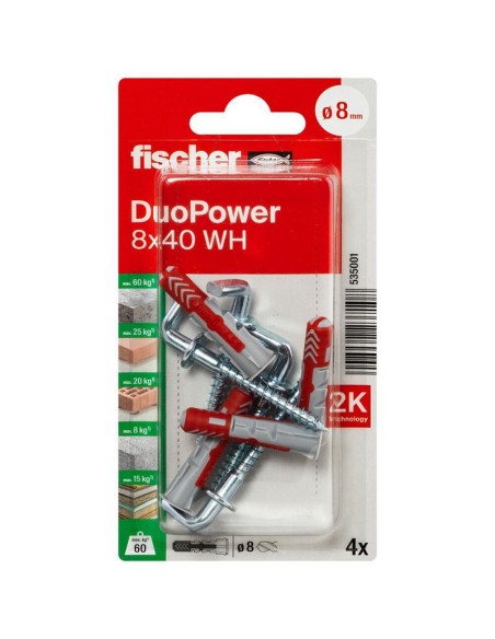 BLISTER DUOPOWER 8X40 WH BL 4 UD.FISCHER