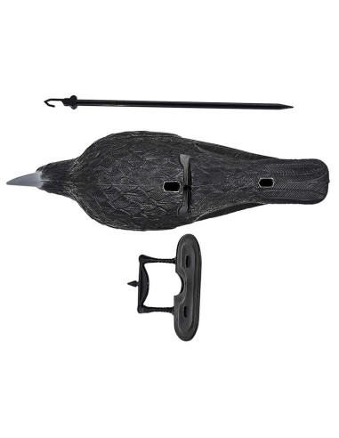 CUERVO SEÑUELO ESPANTAPÁJ. 33X20X12 CM