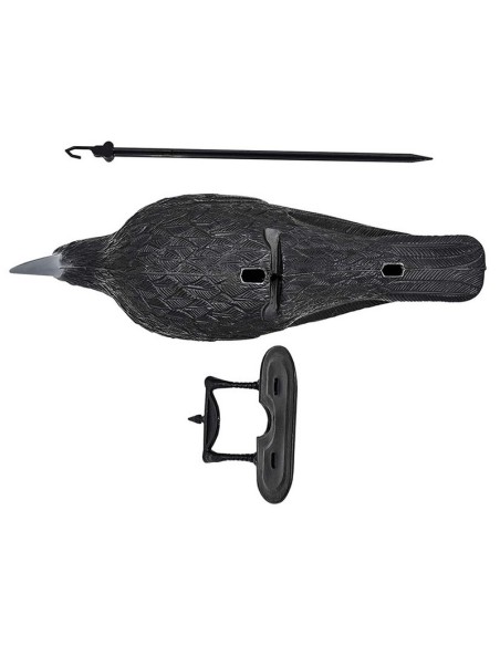 CUERVO SEÑUELO ESPANTAPÁJ. 33X20X12 CM