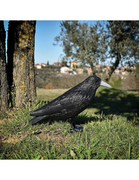 CUERVO SEÑUELO ESPANTAPÁJ. 33X20X12 CM
