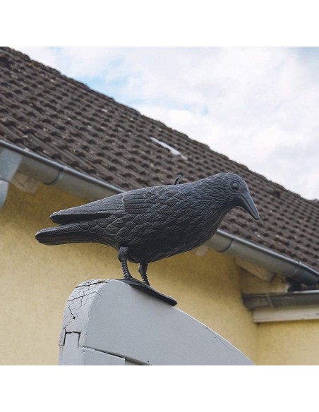 CUERVO SEÑUELO ESPANTAPÁJ. 33X20X12 CM