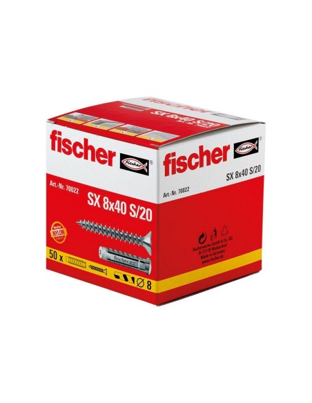 TACO PLASTICO SX 8X40 S/20 CAJA 50 UNID.