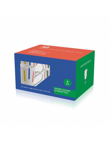 MUG PORCELANA BENETTON 4 UN. 360ML