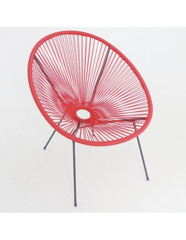 SILLÓN RATÁN SINTÉTICO ROJO