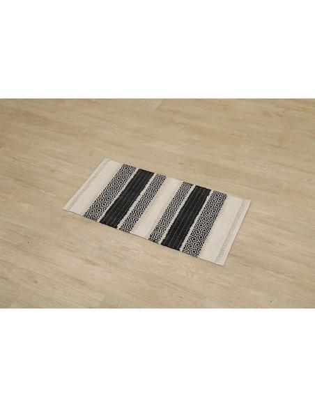ALFOMBRA LOUXOR ALGODÓN/FIBRA NEGRO/NAT