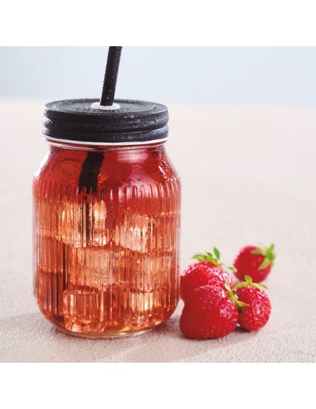 VASO 450 ML CON TAPA Y PAJITA