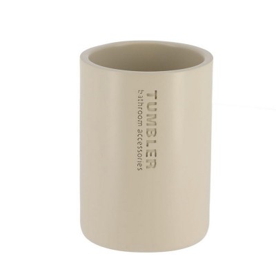 VASO P/CEPILLO DIENTES POLIRESINA BEIGE