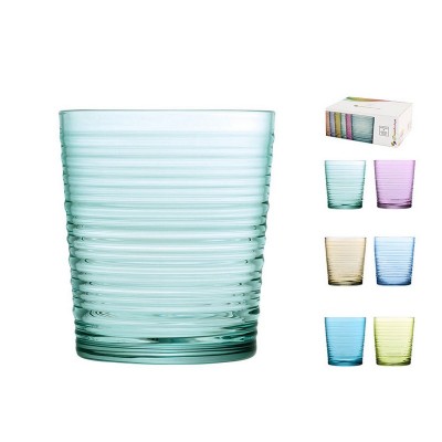 VASOS COLOR GRANADA 41 CL. 6 UNID. PENGO