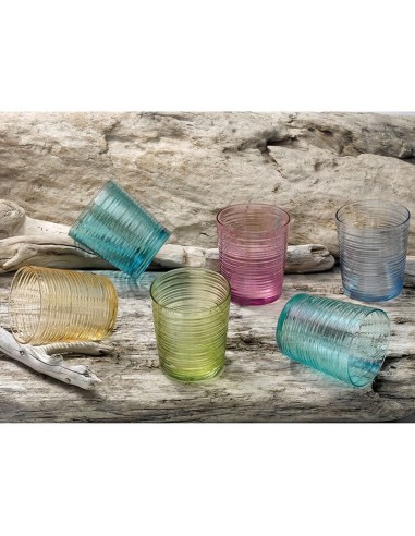 VASOS COLOR GRANADA 41 CL. 6 UNID. PENGO