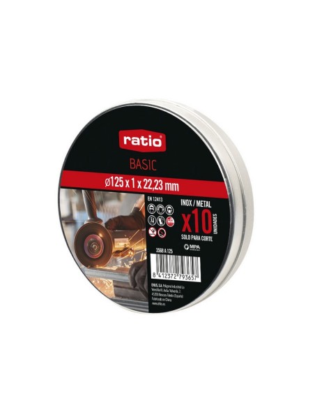 LATA 10 DISCOS CORTE INOX.BASIC 125MM.