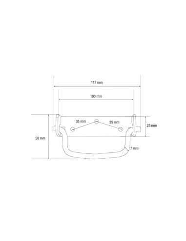 ASA ABATIBLE. HIERRO CINCADO. 100 MM.