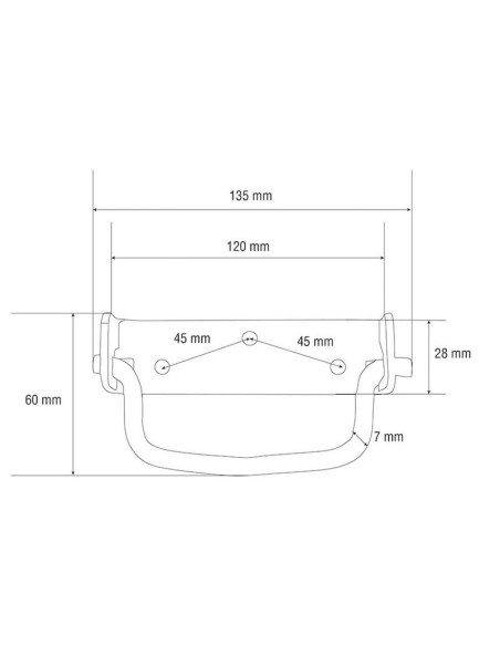 ASA ABATIBLE. HIERRO CINCADO. 120MM.