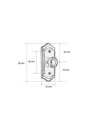 TIRADOR MALETERO PULIDO SAT.35xh123 mm.