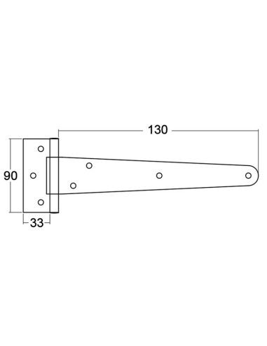 BISAGRA M.507.  CINCADA. 130 MM.