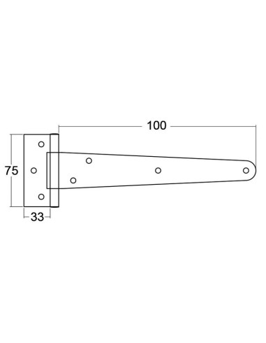 BISAGRA M.507.  CINCADA. 100 MM.