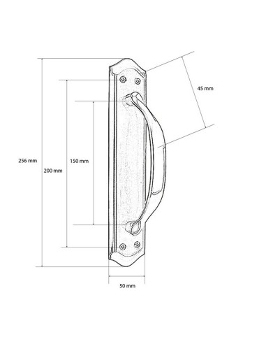 MANILLON C/ PLACA.PULIDO SAT.49xh256 mm.