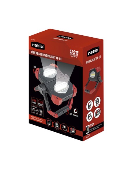 LAMPARA TRABAJO 2X10W 2000 LUMENS XF-01
