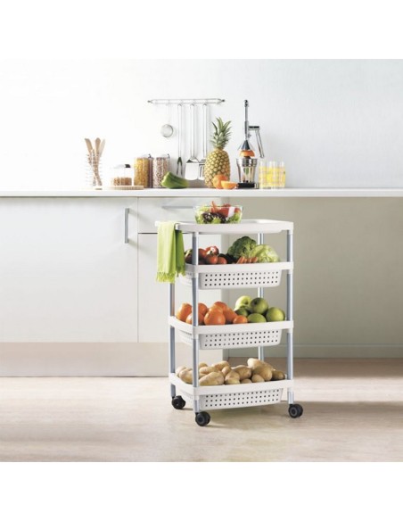 CARRITO VERDULERO 4 BLANCO TATAY