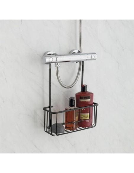 CESTILLO C/COLGADOR ALUMINIUM BLACK