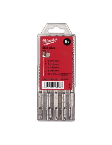 ESTUCHE PLAST.5 BROCAS SDS-PLUS MILWAUKE
