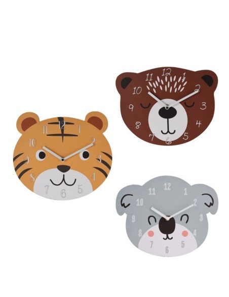 RELOJ PARED INFANTIL 26 CM. ANIMAL SURT.