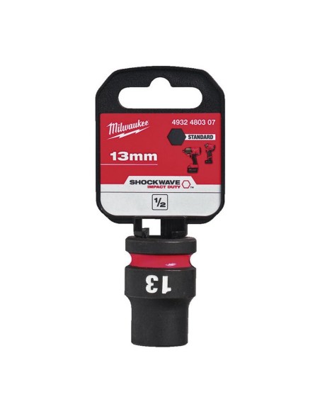 VASO IMPACTO 1/2" CORTO 13MM.