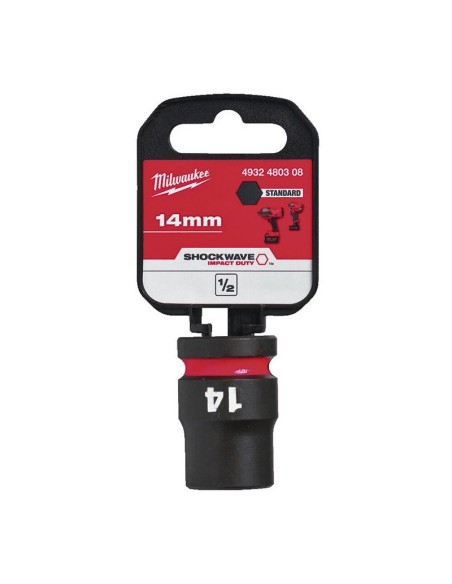 VASO IMPACTO 1/2" CORTO 14MM.