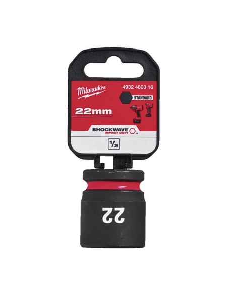 VASO IMPACTO 1/2" CORTO 22MM.