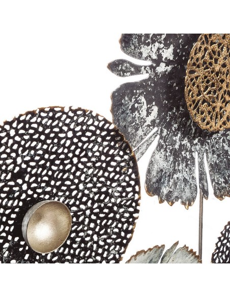 DECORACION MURAL METALICA FLOR 50X50CM.