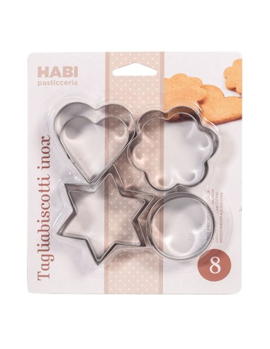 JGO. 8 CORTA GALLETAS INOX. SURTIDO